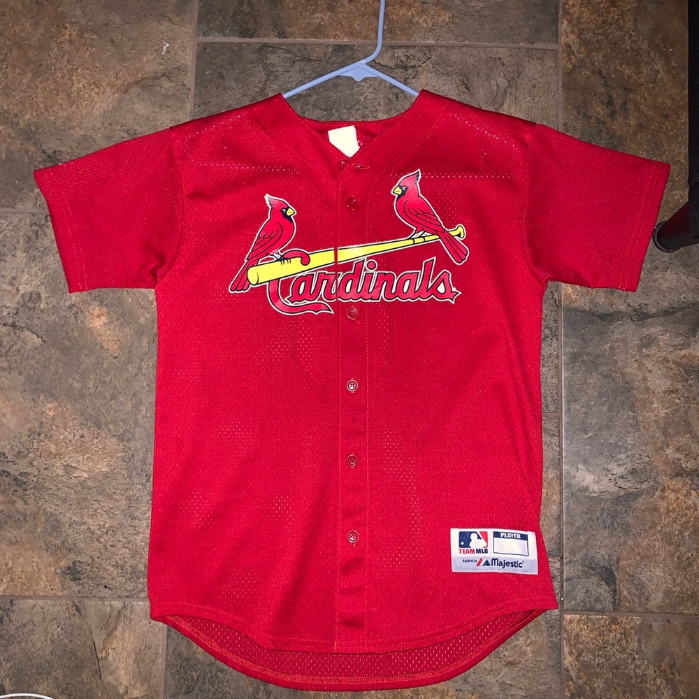Cardinals jersey number 8 majestic youth large